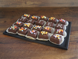 Brownie mini mit Schokoüberzug, 20 Stk.