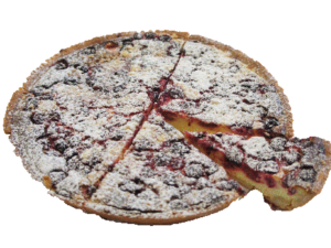 Quarkkuchen gebacken, ganz