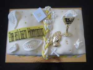 Kommuniontorte eckig nach Kundenwunsch