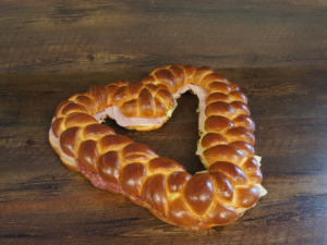 Butterzopfherz gefüllt